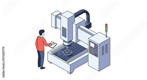 Modern cnc machining center operation and precision manufacturing processes