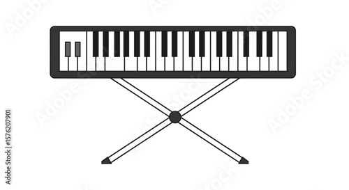 Learn music composition through electronic keyboard playing and piano study