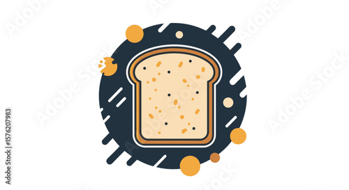 Delicious freshly baked bread slice with light crumbs and airy texture