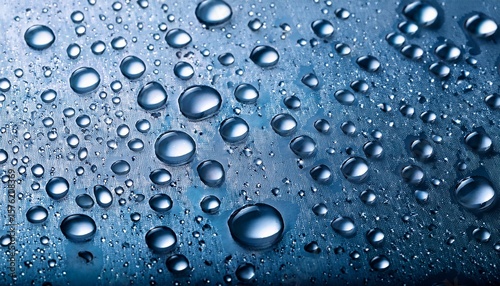 Wallpaper Mural close up of water droplets on a metallic surface with reflection and clarity Torontodigital.ca