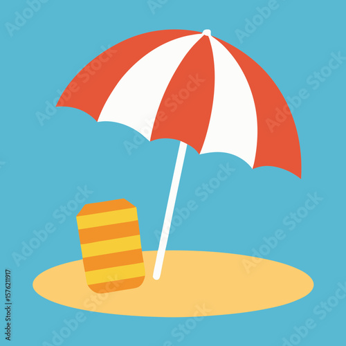 summer beach with umbrella