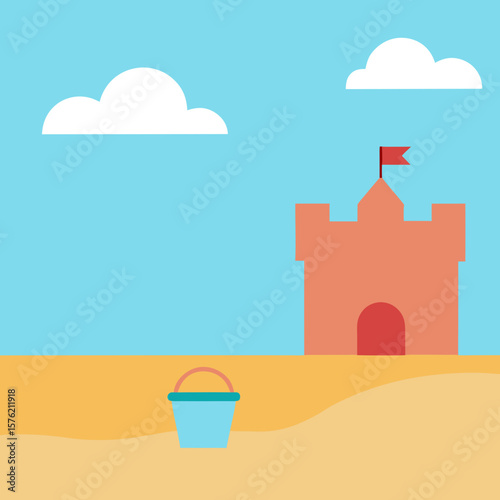 sand castle on the beach