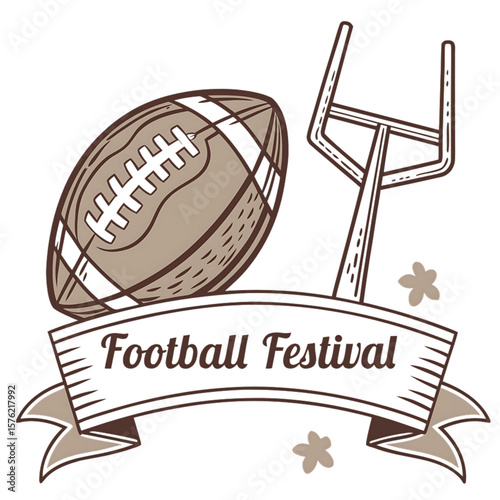american football icons set Vintage Football Festival SVG - Classic American Football Art