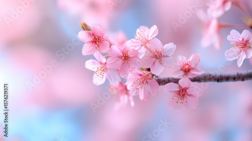 Delicate pink blossoms in soft focus.