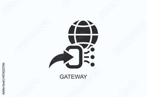 Gateway Icon Or Logo Isolated Vector Illustration