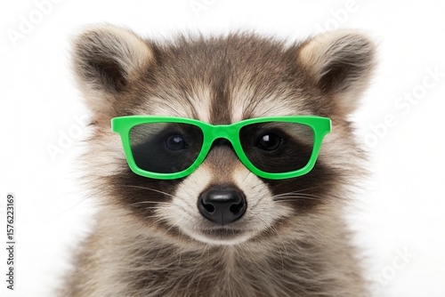 Generated title for Cute Raccoon Wearing Green Sunglasses in Whimsical High Detail_upscaled.jpg