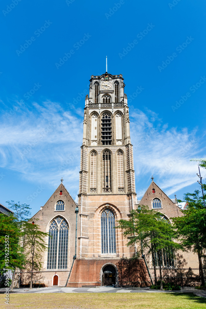 Obraz premium Exterior of the Laurenskerk in Rotterdam, Zuid-Holland, The Netherlands, Europe