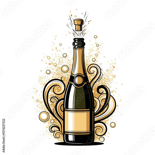 wine, bottle, alcohol, drink, isolated, red, glass, label, beverage, white, blank, object, liquid, champagne, celebration, black, full, wine bottle, red wine, single, vine, bar, dark, luxury, winery