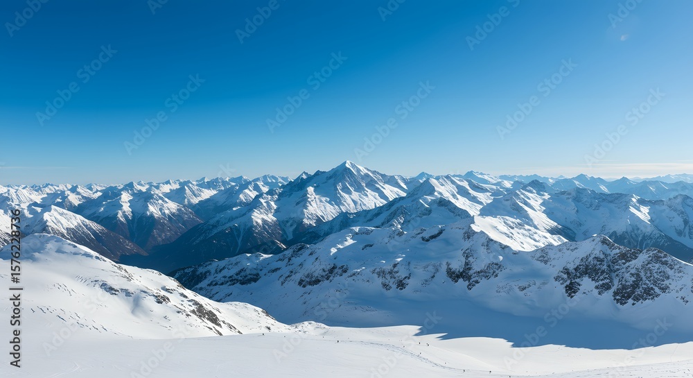 Snow-Capped Peaks Under a Brilliant Blue Sky Explore the Untamed Beauty of the High Mountains Snow-Capped Peaks Under a Brilliant Blue Sky Explore the Untamed Beauty of the High Mountains