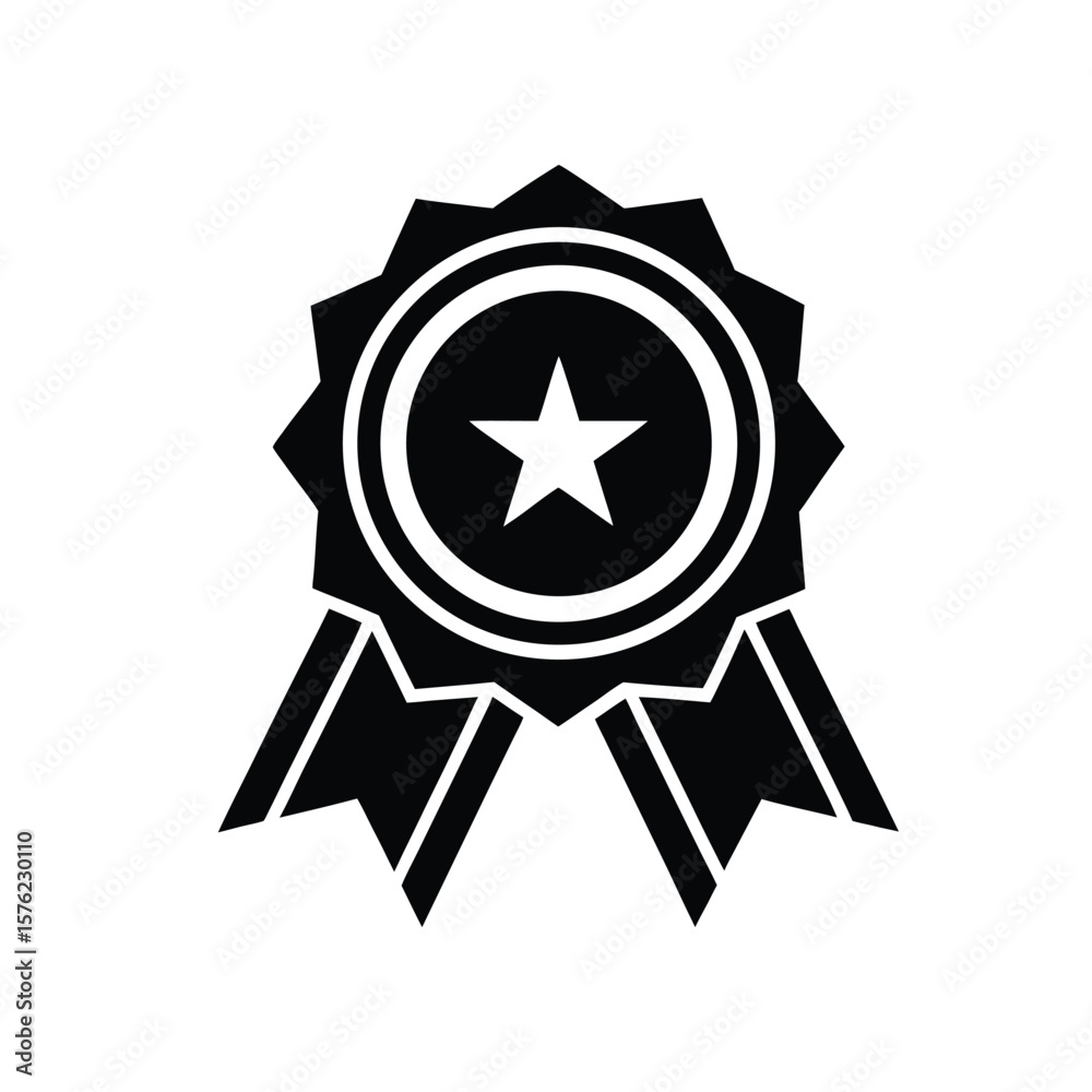 Certificate and achievement badge award , prize or medal with star emblem classic design isolated on white background Certificate and achievement badge award , prize or medal with star emblem classic design isolated on white background