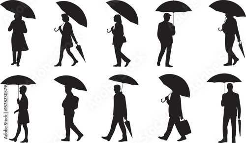 people with umbrella