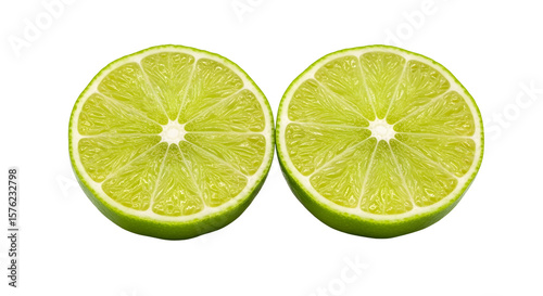 Lime slices against black background