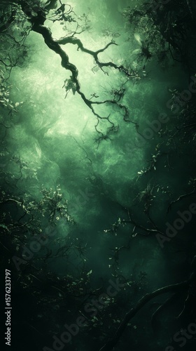 Exploring Dark Forest Canopy with Mysterious Green Light