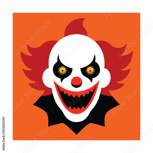 Scary clown face