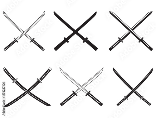 CROSSED KATANA SILHOUETTE