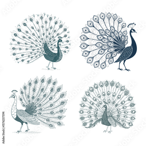 Classic Peacock Vector Pack