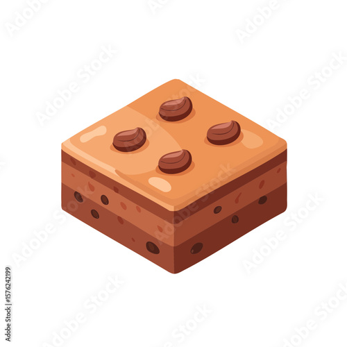 Delicious brownie topped with coffee beans, a tempting treat to satisfy any sweet tooth