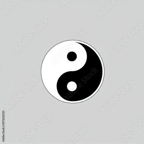 Yin Yang Symbol Illustration Representing Balance and Harmony