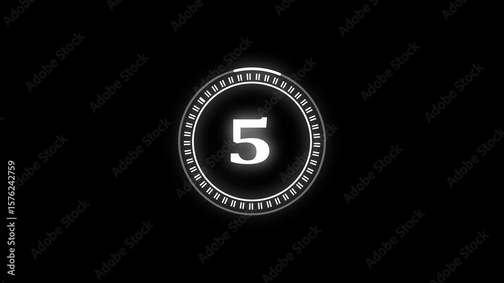Futuristic hud countdown animation from 10 to 0 second. On modern Hi Tech Futuristic background, 4k Video