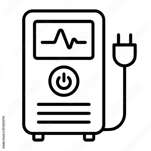 line icon UPS vector on white background
Vector line icon on white background