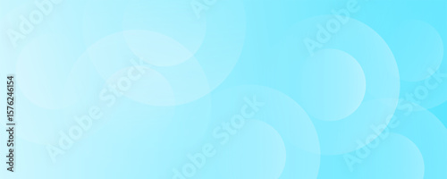 Minimalist banner background, pastel colorful, Light Blue gradations. Circle effect style geometric, abstract background.