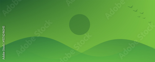 Abstract green wavy background. Vector EPS 10