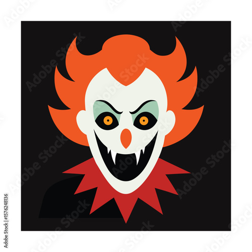 Scary clown face