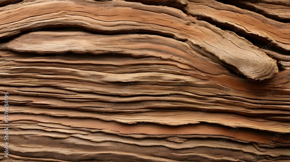 Fototapeta premium Intricate Wood Grain Texture of Layered Logs