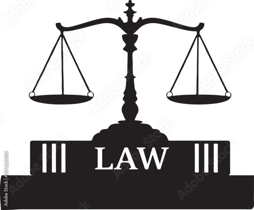 Scales of Justice Law Legal System Attorney Court Judgment Icon Graphic
