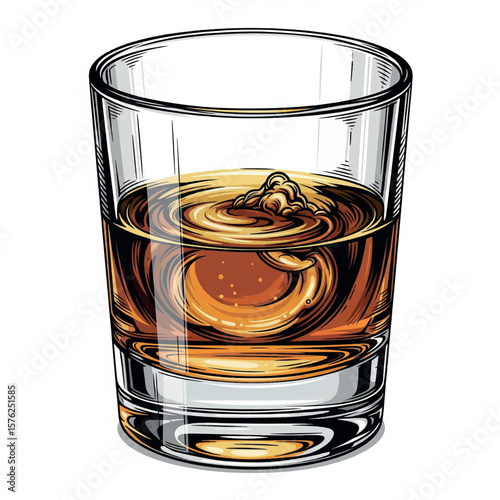 whiskey, glass, alcohol, drink, ice, whisky, isolated, scotch, beverage, cocktail, brandy, bar, cold, liquor, liquid, white, cube, rum, rocks, bourbon, brown, party, orange, yellow, shot