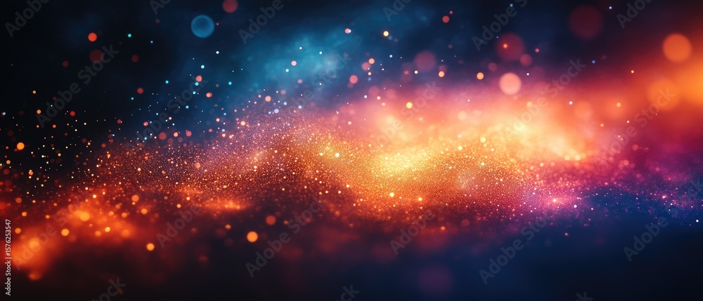 Obraz premium Abstract backdrop featuring vibrant, glowing particles.