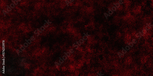 Red color powder explosion isolated on black background. Colorful dust explode. Paint Holi, dust particles splash. Network concept with spray. Futuristic technology element. 3D rendering.