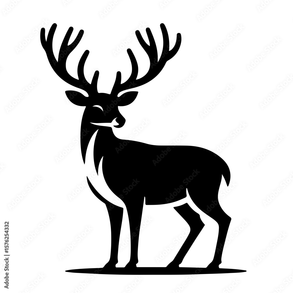 Fototapeta premium Side Profile Deer with Antlers