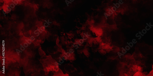 Red color powder explosion isolated on black background. Colorful dust explode. Paint Holi, dust particles splash. Network concept with spray. Futuristic technology element. 3D rendering.