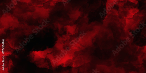 Red color powder explosion isolated on black background. Colorful dust explode. Paint Holi, dust particles splash. Network concept with spray. Futuristic technology element. 3D rendering.