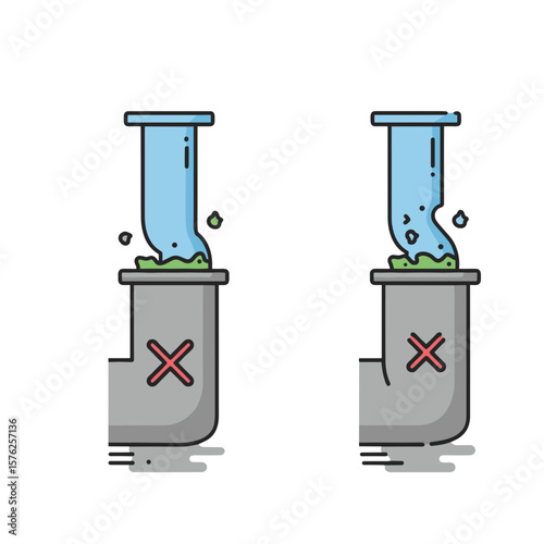 Clogged Drain. Septic system pipe malfunction