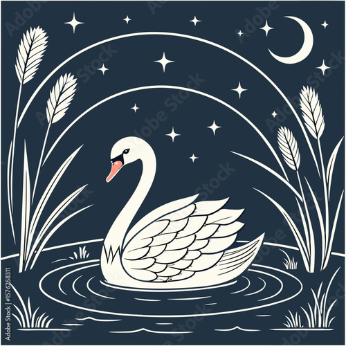 swans on the lake