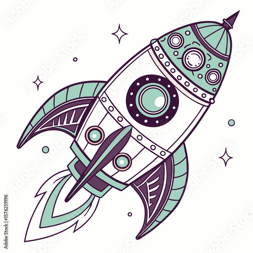 space rocket vector illustration
