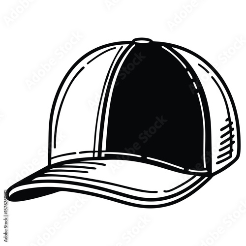 Wallpaper Mural Black and white cap in silhouette Torontodigital.ca