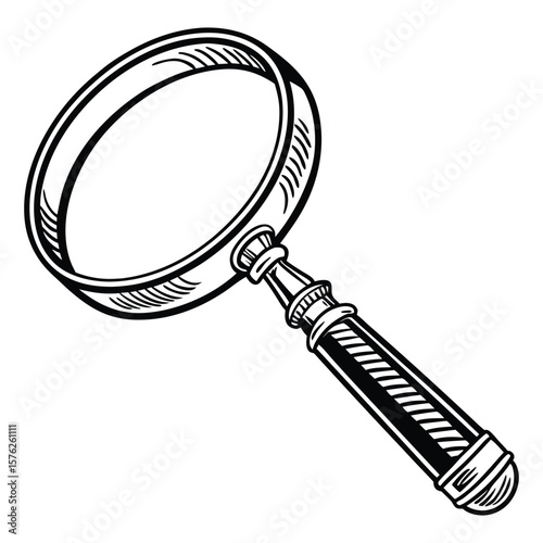 Magnifying glass in vector illustration