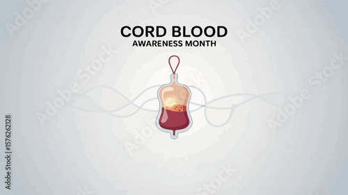 Cord Blood Awareness Month Medical Donation Illustration