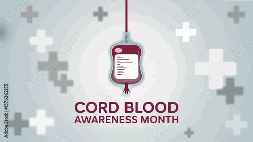 Cord Blood Awareness Month Medical Donation Illustration