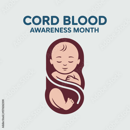 Cord Blood Awareness Month Baby Illustration