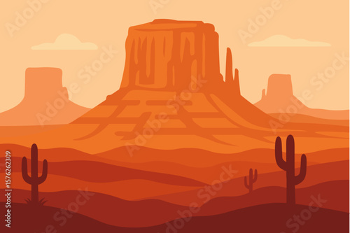 Monument Valley's iconic sandstone rock formations stand majestically in the Arizona-Utah desert landscape under a vast sky, a scenic symbol of the American Southwest