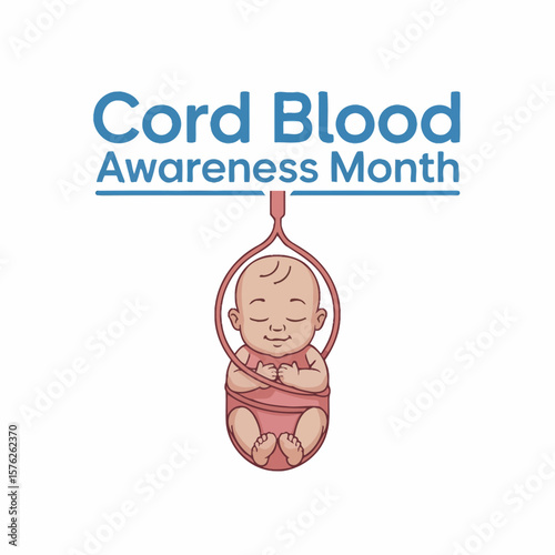 Cord Blood Awareness Month Baby Illustration