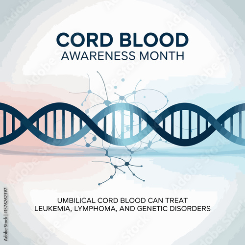 Cord Blood Awareness Month DNA Ribbon Concept Design
