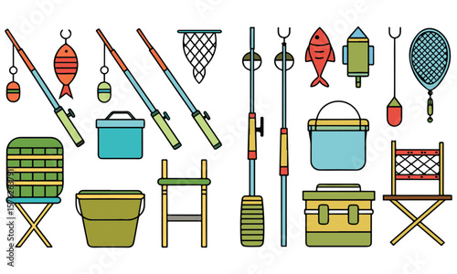 Fishing Man Catching Jumping Fish Silhouette vector 