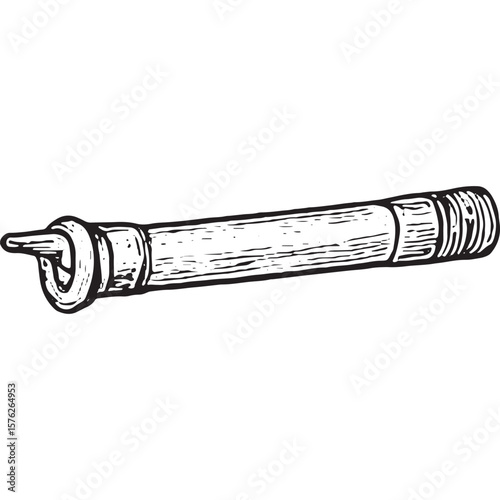 Underwater Diving Flashlight Gear Illustration