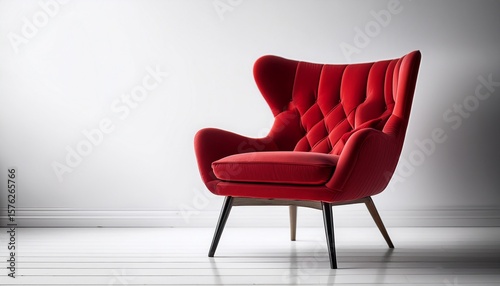 stylish red loft chair on a clean white background perfect for modern interiors