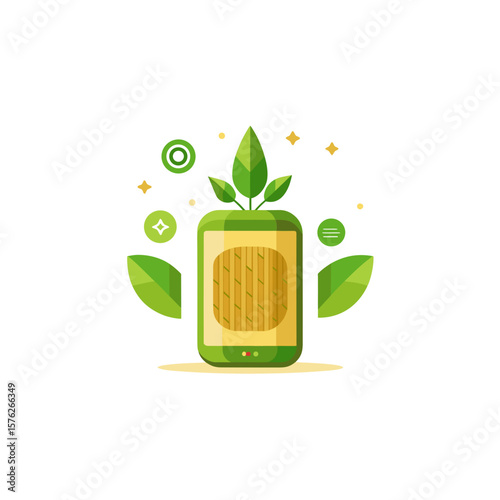 Smart Eco Friendly Speaker Bamboo Texture Design